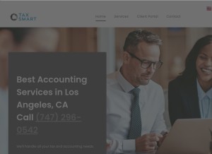 How preptaxsmart.com looks like on a tablet such as an iPad.