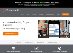How presence.ai looks like on a tablet such as an iPad.
