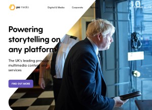 How pressassociation.io looks like on a tablet such as an iPad.