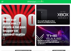 How presse-citron.net looks like on a tablet such as an iPad.