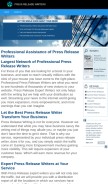 How pressreleasewriters.org looks like on a mobile device such as an iPhone.