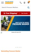 How pressurewashersdirect.com looks like on a mobile device such as an iPhone.