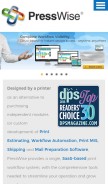 How presswise.com looks like on a mobile device such as an iPhone.