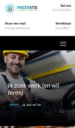 How prestatie.eu looks like on a mobile device such as an iPhone.