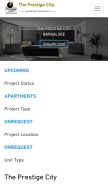 How prestigecity.gen.in looks like on a mobile device such as an iPhone.