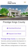 How prestigekingscounty.ind.in looks like on a mobile device such as an iPhone.