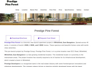 How prestigepineforest.live looks like on a tablet such as an iPad.