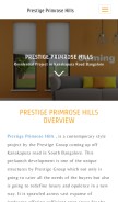 How prestigeprimerosehills.ind.in looks like on a mobile device such as an iPhone.