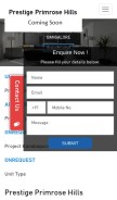 How prestigeprimrosehills.gen.in looks like on a mobile device such as an iPhone.