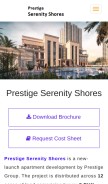 How prestigeserenityshores.org.in looks like on a mobile device such as an iPhone.