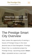 How prestigesmartcity.in looks like on a mobile device such as an iPhone.