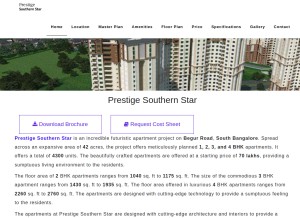 How prestigesouthernstar.live looks like on a tablet such as an iPad.