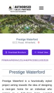 How prestigewaterford.info looks like on a mobile device such as an iPhone.