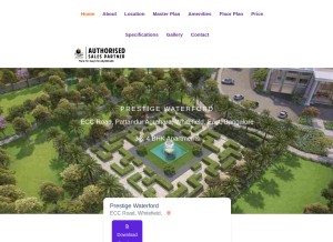 How prestigewaterford.info looks like on a tablet such as an iPad.