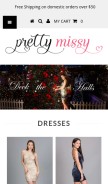 How prettymissy.com looks like on a mobile device such as an iPhone.
