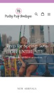 How prettyprepboutique.com looks like on a mobile device such as an iPhone.