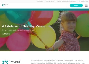 How preventblindness.org looks like on a tablet such as an iPad.