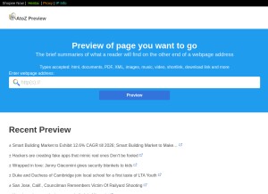 How preview.atoz.pw looks like on a tablet such as an iPad.