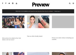 How preview.ph looks like on a tablet such as an iPad.