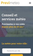 How previmeteo.com looks like on a mobile device such as an iPhone.