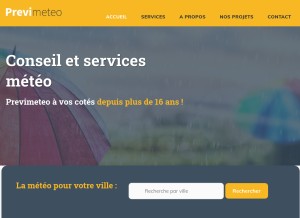 How previmeteo.com looks like on a tablet such as an iPad.
