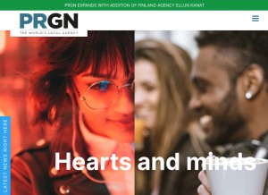 How prgn.com looks like on a tablet such as an iPad.