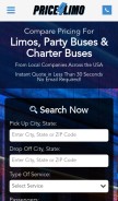 How price4limo.com looks like on a mobile device such as an iPhone.