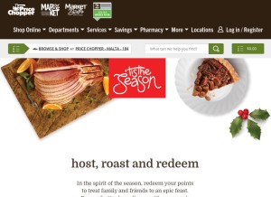 How pricechopper.com looks like on a tablet such as an iPad.