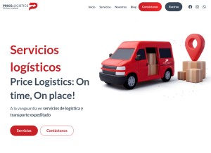 How pricelogistics.mx looks like on a tablet such as an iPad.