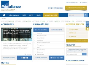How primaliance.com looks like on a tablet such as an iPad.