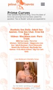 How primecurves.com looks like on a mobile device such as an iPhone.