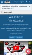 How primegames.in looks like on a mobile device such as an iPhone.