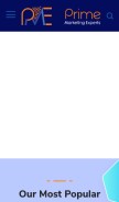 How primemarketingexperts.com looks like on a mobile device such as an iPhone.