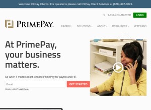 How primepay.com looks like on a tablet such as an iPad.