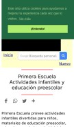 How primeraescuela.com looks like on a mobile device such as an iPhone.