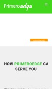 How primeroedge.com looks like on a mobile device such as an iPhone.
