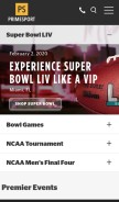 How primesport.com looks like on a mobile device such as an iPhone.