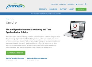 How primexonevue.com looks like on a tablet such as an iPad.