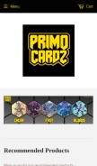 How primocardz.com looks like on a mobile device such as an iPhone.