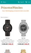 How princetonwatches.com looks like on a mobile device such as an iPhone.