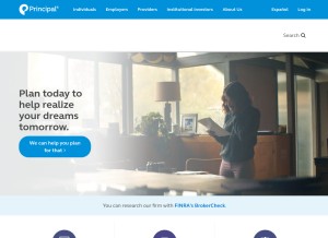 How principal.com looks like on a tablet such as an iPad.