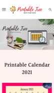 How printabletree.com looks like on a mobile device such as an iPhone.