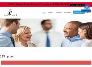 How printerhelp.online looks like on a tablet such as an iPad.