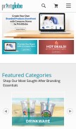 How printglobe.com looks like on a mobile device such as an iPhone.