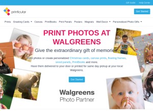 How printicular.com looks like on a tablet such as an iPad.