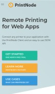 How printnode.com looks like on a mobile device such as an iPhone.