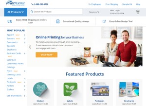 How printrunner.com looks like on a tablet such as an iPad.