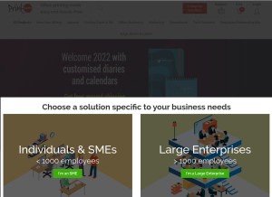 How printstop.co.in looks like on a tablet such as an iPad.