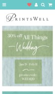 How printswell.com looks like on a mobile device such as an iPhone.