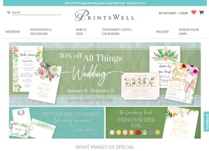 How printswell.com looks like on a tablet such as an iPad.